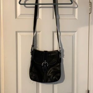 Coach Black Leather Shoulder Bag